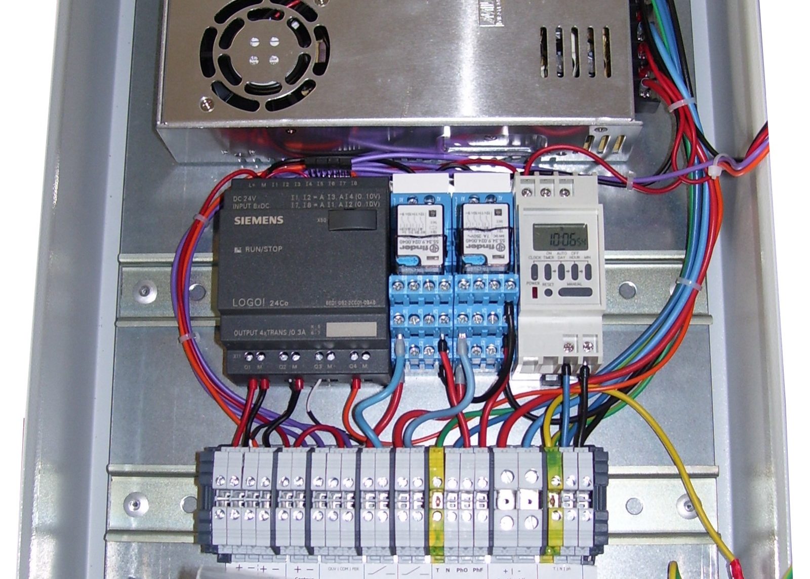 Coffret de gestion de températures par automate programmable